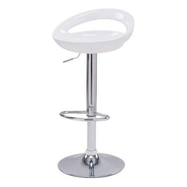 Imagem de Banqueta Ajustavel Branca Meia Lua 98x83x38cm Suporta 100kg - Just Hom