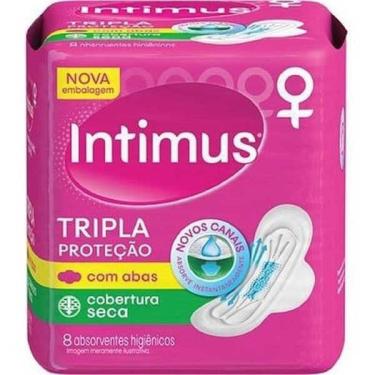 Imagem de Absorvente com Abas Tripla Protecao Cobertura Seca 8 un Intimus