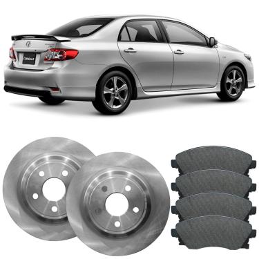 Imagem de Kit Pastilha Disco Freio Corolla 2008 A 2018 Traseiro Sólido