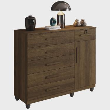 Imagem de Cômoda Milão Benetil com Corrediça Telescópica - Imbuia