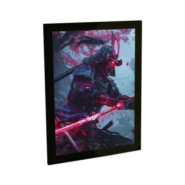 Imagem de Quadro Decorativo Samurai Oni Foice Dupla Perfil Quarto Sala Decoração Poster