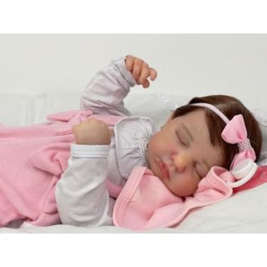 Imagem de Bebê Reborn Menina Realista Dormindo muito fofa.
