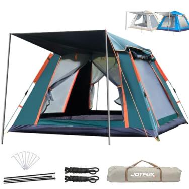 Imagem de Barraca Grande De Camping Automatica Impermeavel 4 Pessoas 240 * 240 * 154cm Joyfox (verde escuro)