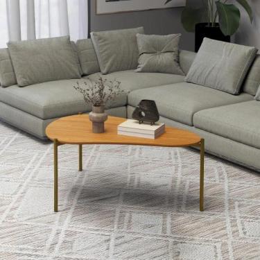 Imagem de Mesa Centro Orgânica 92cm Sala de Estar Dalla Costa 100% MDF - Dalla C