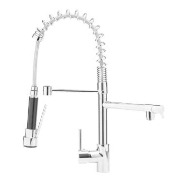 Imagem de Torneira De Cozinha Gourmet Monocomando Baixa 50 Cm Com Ducha