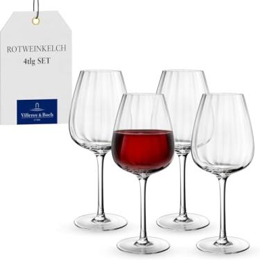 Imagem de like. by Villeroy & Boch Taça de vinho tinto Rose Garden, conjunto de 4, 200 ml, vidro de cristal, transparente