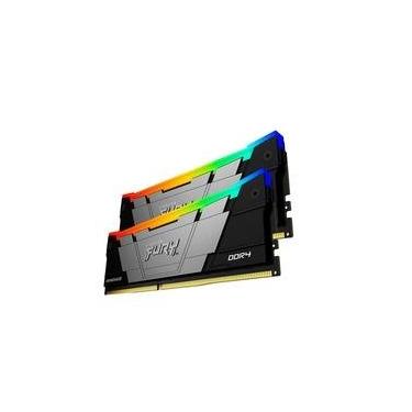 Imagem de Memória RAM Kingston Fury Renegade, RGB, 16GB, DDR4, (2x8GB), 3200MHz, CL16, Preto - KF432C16RB2AK2/16