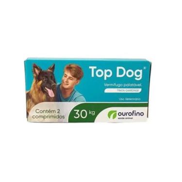 Imagem de Vermífugo Top Dog Ourofino Cães Até 30kg C/ 2 Comprimidos - Ouro Fino