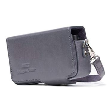 Imagem de MegaGear MG1209 Capa de couro para câmera com alça compatível com Sony Cyber-shot DSC-HX95, DSC-HX99, DSC-HX80, DSC-HX90V, DSC-WX500 - Cinza