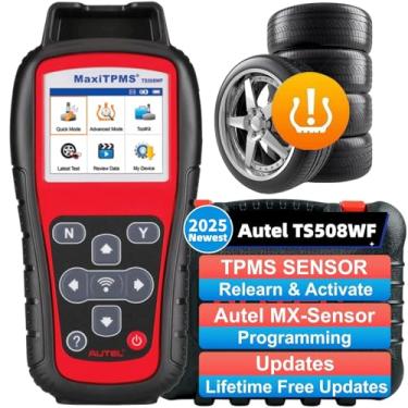 Imagem de Autel MaxiTPMS TS508 (com limpador de tela extra) Sensor TPMS para reear/reiniciar/diagnóstico, sensor de pneu DTCs, ferramenta de diagnóstico de modo avançado ID (Advanced TS401/TS408/TS501)
