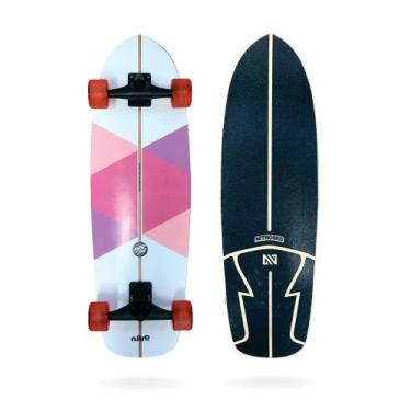 Imagem de Skate simulador de surf nitrosk8 modelo surf roxy 32 x 10