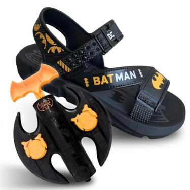 Imagem de Sandália Infantil Masculina Papete Batman Lançador 23111 Grenden Kids 