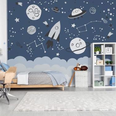 Imagem de Papel de Parede Quarto Menino Espaço Sideral e Planetas 9m²