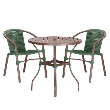 Imagem de 02 Cadeiras Floripa e Mesa Roma Trama 