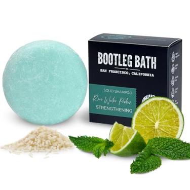 Imagem de BOOTLEG BATH Shampoo Em Barra Fortalecedor Com Proteína De Água Arroz E Óleo Argan, Vegano, Sem Sulfato, Ftalato, Parabenos, Ecológico, 2,2 Oz