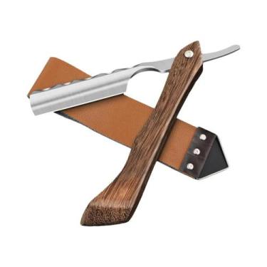 Imagem de Navalha De Barbeiro Profissional Masculina, Faca Manual Para Barbear C