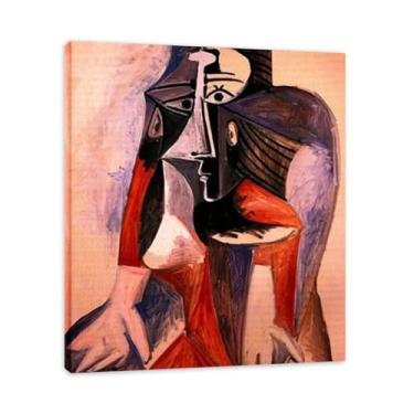 Imagem de Murais de mulher sentada Diego Rivera – Arte do realismo socialista mexicano, muralista do século 333, coleção clássica do museu de Nova York para decoração de casa 70 x 84 cm