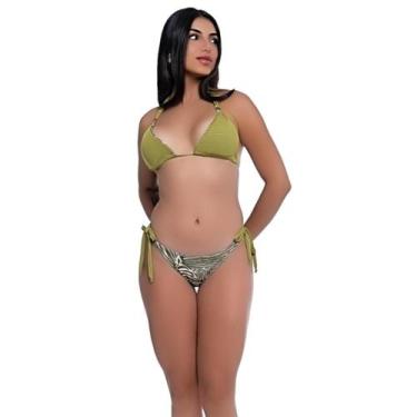Imagem de Bikini Feminino Dupla Face Bojo Cortininha Estampado Amarrar - HYPE MO