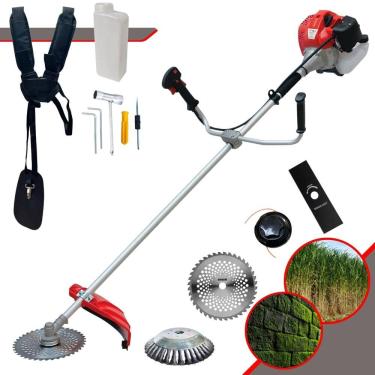 Imagem de Roçadeira Profissional Anmax CG430P-TB À Gasolina 43cc 2HP 9.000rpm 4 Em 1 Com Carretel...