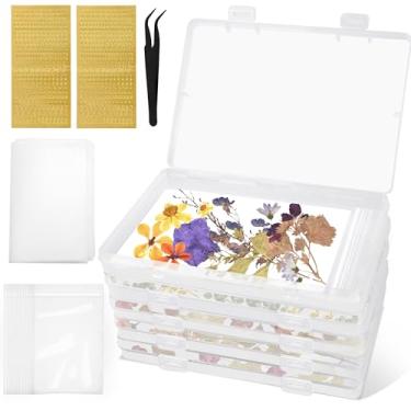 Imagem de Coldairsoap Conjunto de 5 peças de armazenamento de flores secas com papel mata-borrão, saco ziplock, pinças e adesivos de letras, kit de preservação de flores para manter a cor da flor e seca para