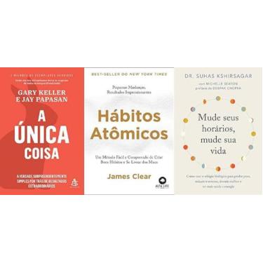 Imagem de Kit 3 Livros A Única Coisa + Hábitos Atômicos + Mude Seus - Sextante