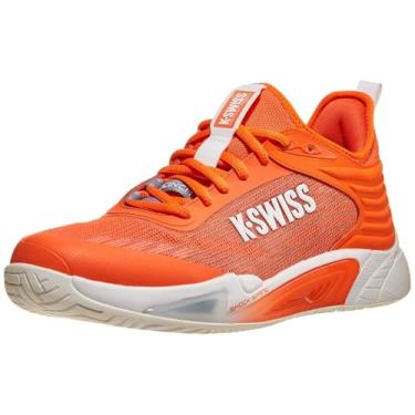 Imagem de K-Swiss Tênis masculino Hypercourt Pinnacle, Scarlet Ibis/Branco/Infinito, 39