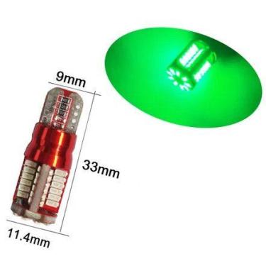 Imagem de Unidade Lâmpada Pingo T10 57 Leds Canbus Canceller - Lumi, Verde