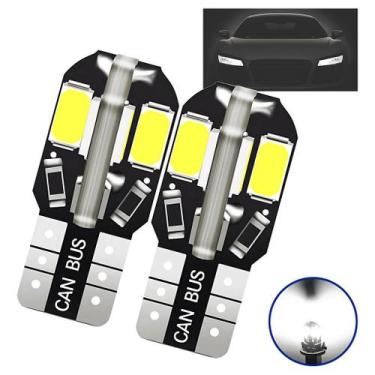 Imagem de Par Lâmpada Pingo T10 8 Leds Canbus Canceller Farolete Lanterna Teto P