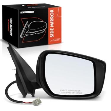 Imagem de A-Premium Espelho retrovisor elétrico do lado do passageiro - compatível com Nissan Versa 2015 2016 2017 2018 2019 Sedan - Espelho retrovisor externo preto dobrável manual não aquecido - Substituição