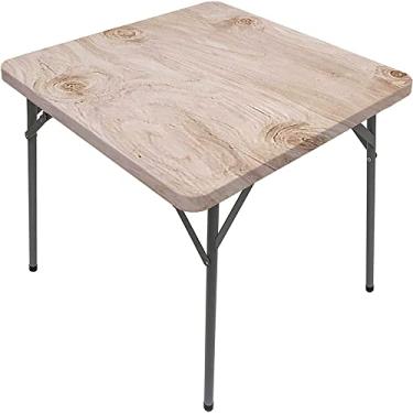Imagem de Capa de mesa de madeira ajustada, estampa de textura de prancha de madeira, toalha de mesa impermeável interna/externa, sala de jantar de pátio e cozinha, serve para mesa de 107 x 152 cm