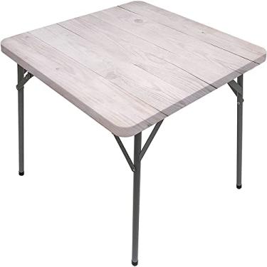 Imagem de CESGFC Toalha de mesa de madeira, estampa de textura de prancha de madeira, borda elástica, capa de mesa de jantar interna/externa, adequada para mesa quadrada de 89 cm x 89 cm