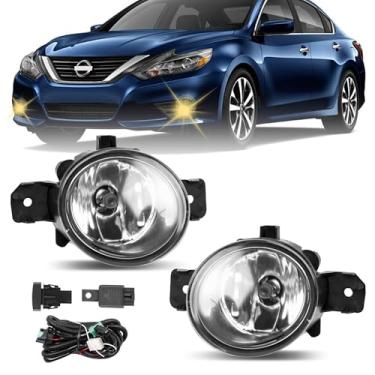 Imagem de Conjunto de lâmpadas de neblina dianteiras compatível com Nissan Altima/2013-2018 Nissan Pathfinder 2007-2018/Nissan Versa 2012-2019 - kit de substituição de farol de neblina para NI2592122, NI2593122