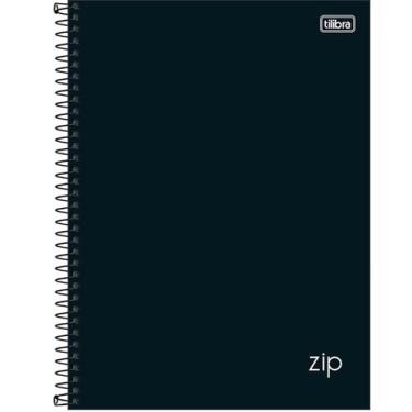 Imagem de Caderno Espiral Capa Dura 10x1 - 160 Folhas - Zip Preto - Tilibra