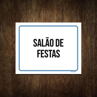 Imagem de Placa Ambiente Sinalização Setor Salão De Festas 18X23