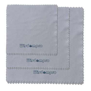 Imagem de Wisdompro Pacote com 12 panos de limpeza de microfibra de 4/4,75/15.2 cm para lentes ópticas de câmera, vidro, celular, iPad, tablet, laptop, TV LCD, tela de computador, monitor e outras superfícies