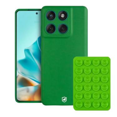 Imagem de Gshield Capa Case Capinha Silicon Veloz + Ventosa (Verde, Motorola Moto Edge 60 Fusion)