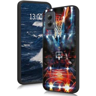 Imagem de BREIDMKFM Capa para Motorola Moto G Stylus 5G 2024, Slim Flexível TPU para Meninas Mulheres À Prova de Choque Fina Capa de Borracha de Silicone Macio para Moto G Stylus 5G 2024, Jogo de Basquete