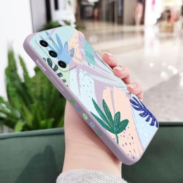 Imagem de Capa de silicone líquido para Huawei P40, P50, P30, P20 Pro Lite, Nova 5T, Y7A, Mate 40, 30, 20 Pro Lite, roxo claro 1, para Nova 5T