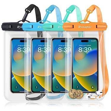 Imagem de Bolsa de telefone à prova d'água – Capa de celular grande à prova d'água de 21,5 cm para viagens na praia, bolsa de telefone à prova d'água com cordão para iPhone 14 Pro Max Galaxy S23 Ultra, cruise Essentials