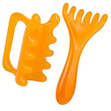 Imagem de Kit de Ferramentas Massagem Fascial & Couro Cabeludo, Portátil Massageador Liberação Miofascial para Nós Musculares Celulite Massageador Cabeça para Crescimento Capilar Relaxamento (Amarelo)