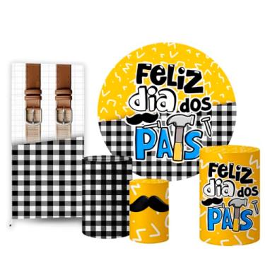 Imagem de Trio Capas Cilindro + Painel Redondo Sublimado + Lateral Dia dos Pais (K2PAI0016)