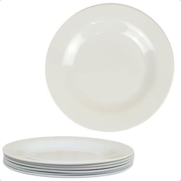 Imagem de Jogo 6 Pratos Raso de Sobremesa Melamina 18cm Buffet Hotel