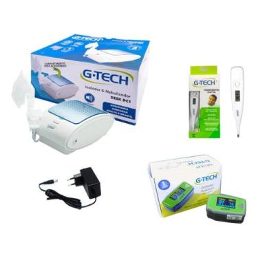 Imagem de Kit Saúde Infantil Pediatrico Inalador E Nebulizador + Oximetro Infant