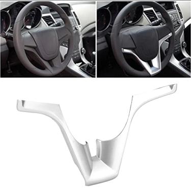 Imagem de Prata Volante do Carro Guarnição Adesivo Capa Decoração de Abs Cromo Não-tóxico Resistente Prata Elegante Decoração para Cruze 2011-2014