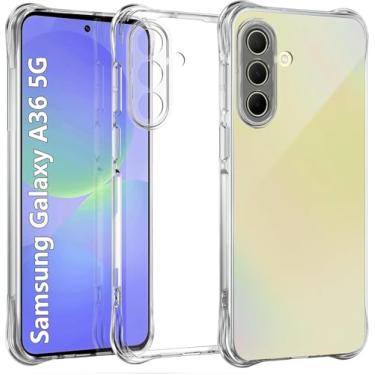 Imagem de [GL CASES] Capa A36 Capinha Samsung A36 Slim Clear Anti Impacto Reforçada Silicone Transparente Case Samsung Galaxy A36 Flexível Anti Choque Encaixe Preciso Com Proteção Para Câmera e Tela