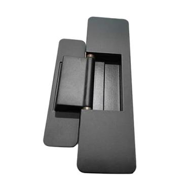 Imagem de predolo Dobradiça de porta oculta, espessada, ajustável, invisível, para portas secretas, estante, Preto