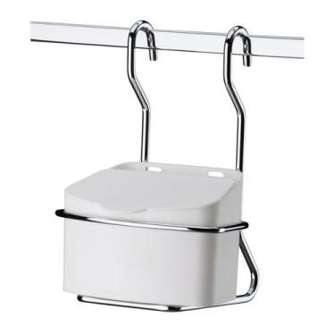 Imagem de Saleiro Plástico Porta Sal 500g Com Suporte Para Barra Cozinha - 2410 