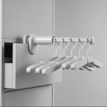 Imagem de Estante de secagem de viagem para roupas – Rack de pendurar portátil com 5 cabides dobráveis 10 clipes – escorredor sobre a porta – tamanho mini para cruzeiro, trailer, dormitório, apartamento