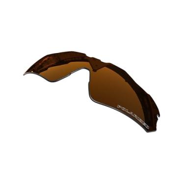 Imagem de Lentes de substituição OOWLIT compatíveis com óculos de sol Oakley Radar EV Pitch, Peach Gold Combine8™ Polarized, One Size
