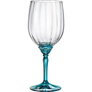 Imagem de Jg.6 Taças para Vinho em Vidro Bormioli Rocco Florian Base Azul 530ml